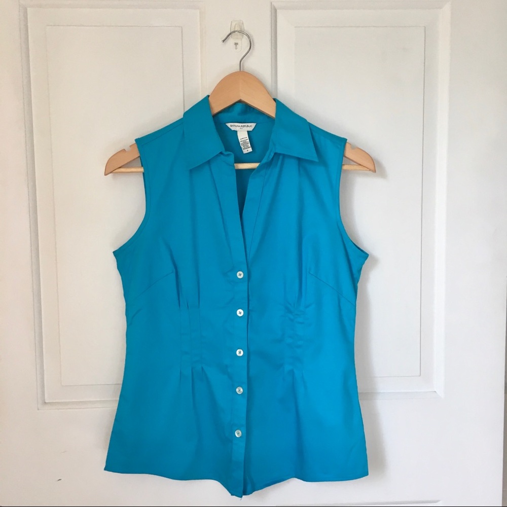 Banana Republic Sleeveless Cotton Blouse Small